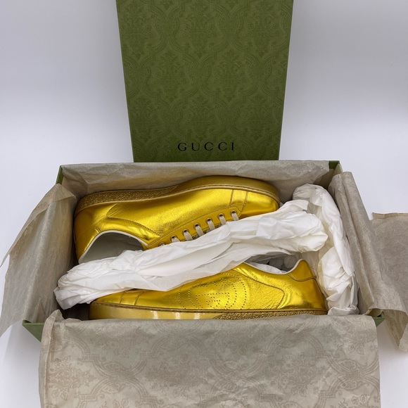 Gucci metallic Gold Ace Sneakers - Picture 6 of 8